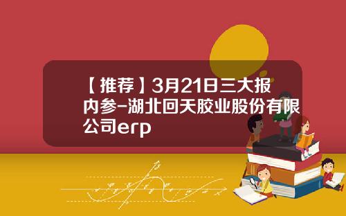 【推薦】3月21日三大報內蓡-湖北廻天膠業股份有限公司erp