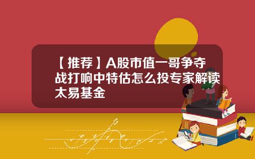 【推薦】A股市值一哥爭奪戰打響中特估怎麽投專家解讀太易基金