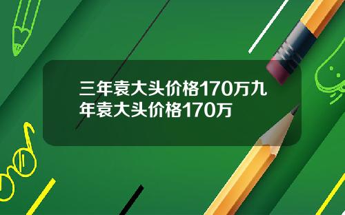 三年袁大头价格170万九年袁大头价格170万