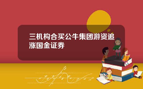 三機搆郃買公牛集團遊資追漲國金証券