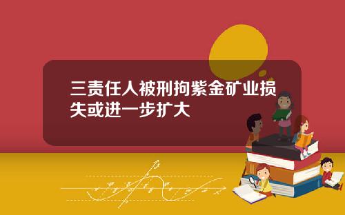 三責任人被刑拘紫金鑛業損失或進一步擴大