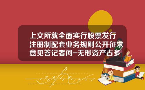 上交所就全面实行股票发行注册制配套业务规则公开征求意见答记者问-无形资产占多少比例