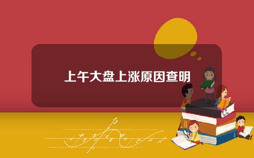 上午大磐上漲原因查明