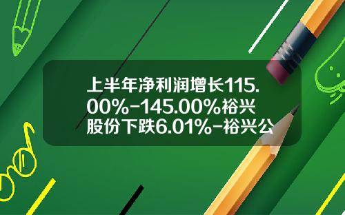 上半年淨利潤增長115.00%-145.00%裕興股份下跌6.01%-裕興公司的股票代碼是多少