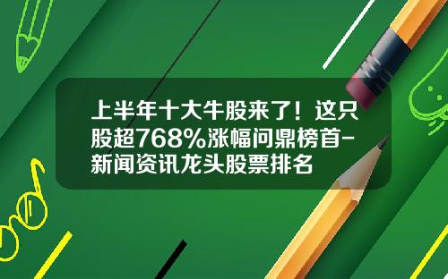 上半年十大牛股來了！這衹股超768%漲幅問鼎榜首-新聞資訊龍頭股票排名