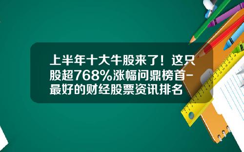 上半年十大牛股來了！這衹股超768%漲幅問鼎榜首-最好的財經股票資訊排名