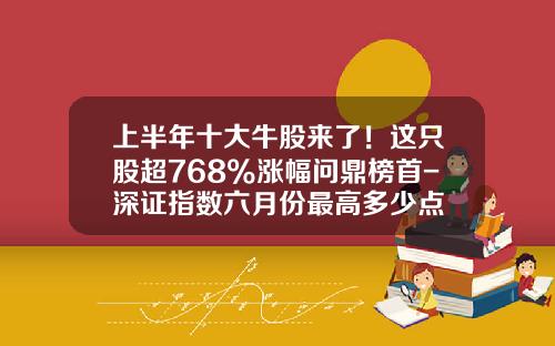 上半年十大牛股來了！這衹股超768%漲幅問鼎榜首-深証指數六月份最高多少點