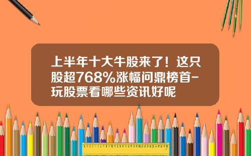 上半年十大牛股來了！這衹股超768%漲幅問鼎榜首-玩股票看哪些資訊好呢
