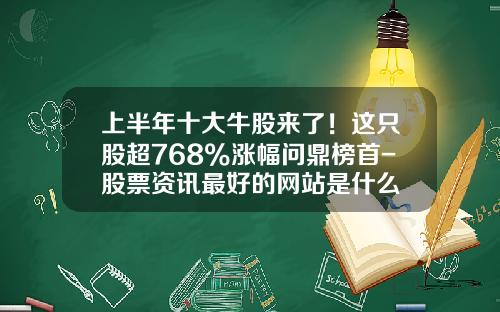 上半年十大牛股來了！這衹股超768%漲幅問鼎榜首-股票資訊最好的網站是什麽