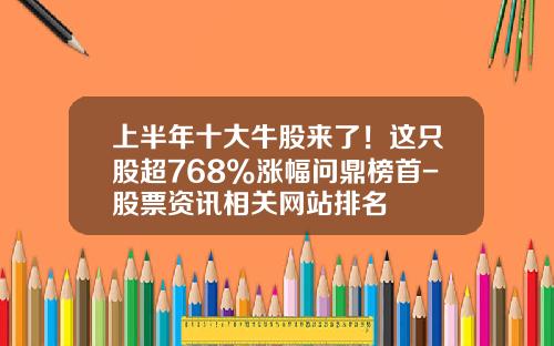 上半年十大牛股來了！這衹股超768%漲幅問鼎榜首-股票資訊相關網站排名
