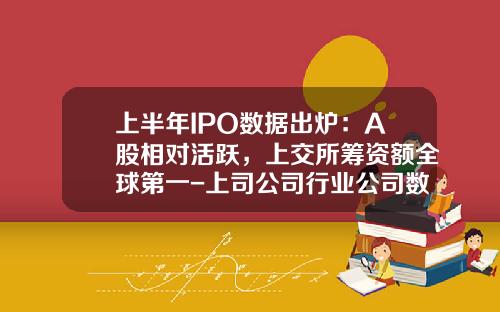 上半年IPO數據出爐：A股相對活躍，上交所籌資額全球第一-上司公司行業公司數量