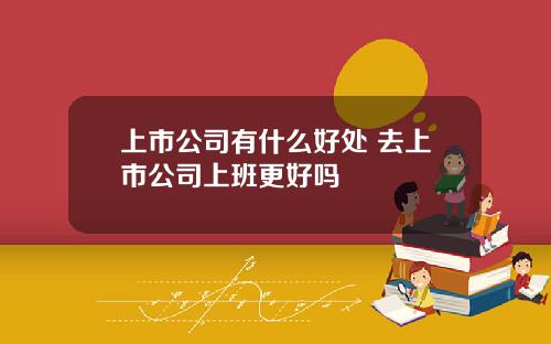 上市公司有什么好处 去上市公司上班更好吗