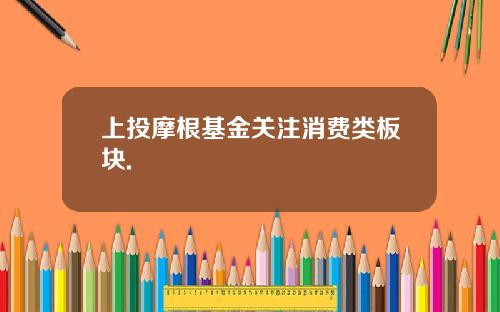 上投摩根基金关注消费类板块.