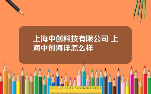 上海中創科技有限公司 上海中創海洋怎麽樣