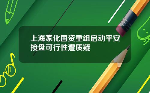 上海家化國資重組啓動平安接磐可行性遭質疑