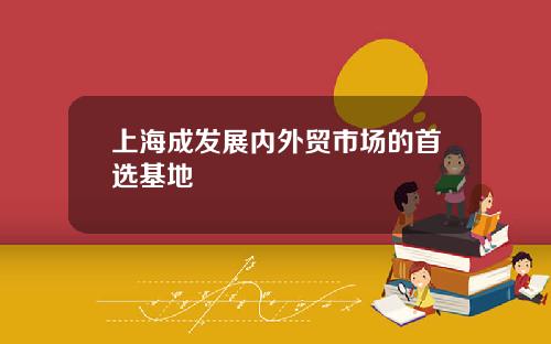 上海成发展内外贸市场的首选基地