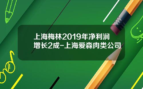 上海梅林2019年淨利潤增長2成-上海愛森肉類公司