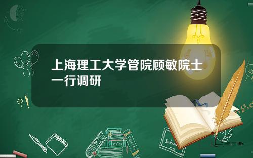 上海理工大学管院顾敏院士一行调研
