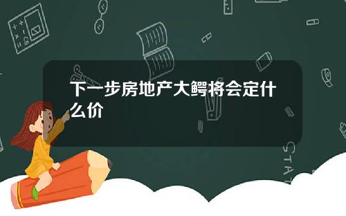 下一步房地产大鳄将会定什么价