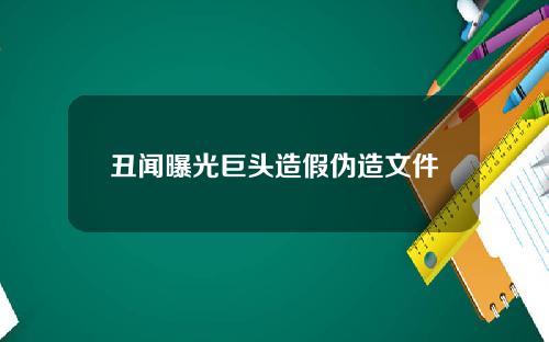 醜聞曝光巨頭造假偽造文件