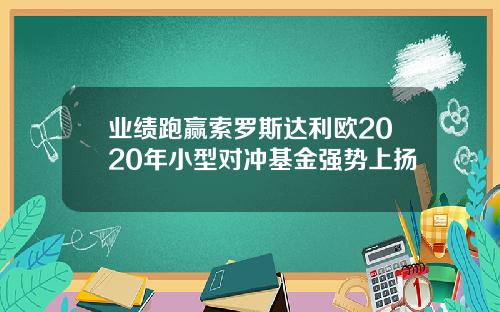 业绩跑赢索罗斯达利欧2020年小型对冲基金强势上扬