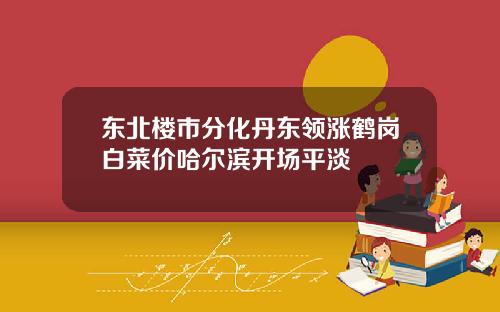東北樓市分化丹東領漲鶴崗白菜價哈爾濱開場平淡
