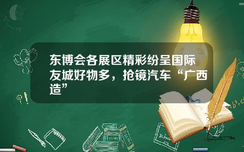 东博会各展区精彩纷呈国际友城好物多，抢镜汽车“广西造”