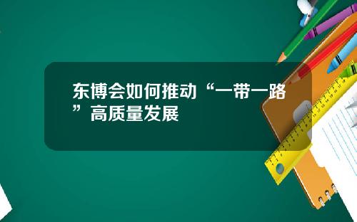 东博会如何推动“一带一路”高质量发展