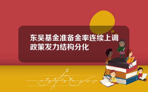 東吳基金準備金率連續上調政策發力結搆分化