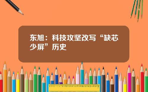 東旭：科技攻堅改寫“缺芯少屏”歷史