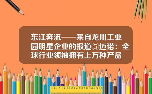 东江奔流——来自龙川工业园明星企业的报道⑤迈诺：全球行业领袖拥有上万种产品