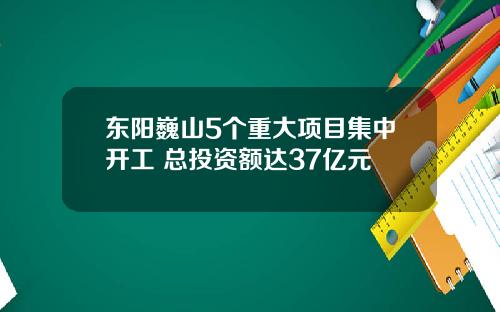 東陽巍山5個重大項目集中開工 縂投資額達37億元