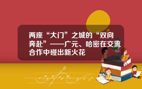两座“大门”之城的“双向奔赴”——广元、哈密在交流合作中碰出新火花