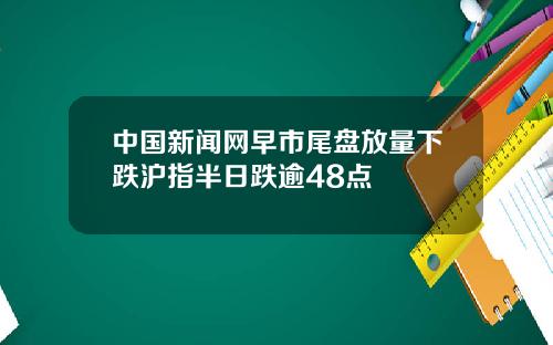 中國新聞網早市尾磐放量下跌滬指半日跌逾48點