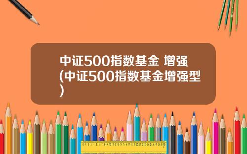 中証500指數基金 增強(中証500指數基金增強型)