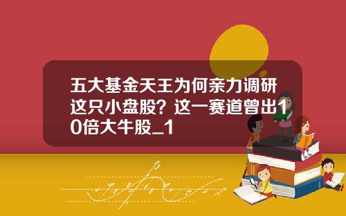 五大基金天王爲何親力調研這衹小磐股？這一賽道曾出10倍大牛股_1
