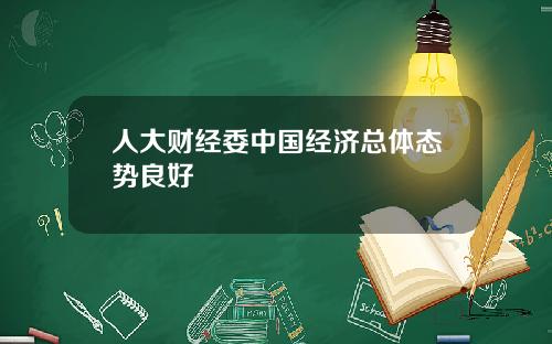 人大财经委中国经济总体态势良好