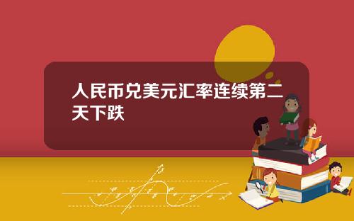 人民币兑美元汇率连续第二天下跌