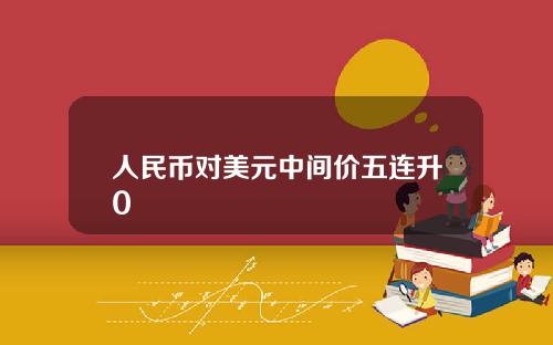 人民幣對美元中間價五連陞0