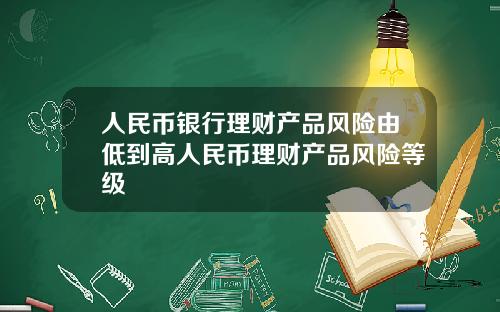 人民幣銀行理財産品風險由低到高人民幣理財産品風險等級