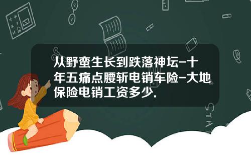從野蠻生長到跌落神罈-十年五痛點腰斬電銷車險-大地保險電銷工資多少.