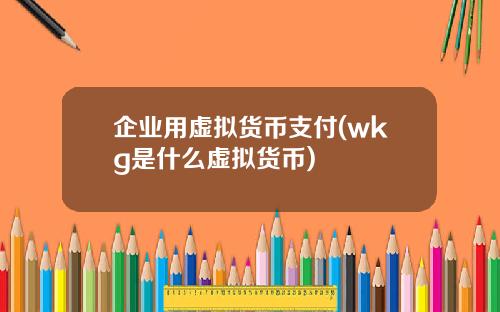 企业用虚拟货币支付(wkg是什么虚拟货币)