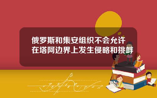 俄羅斯和集安組織不會允許在塔阿邊界上發生侵略和挑釁