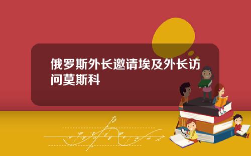 俄罗斯外长邀请埃及外长访问莫斯科