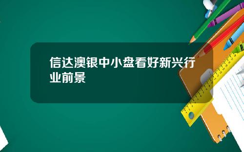信达澳银中小盘看好新兴行业前景