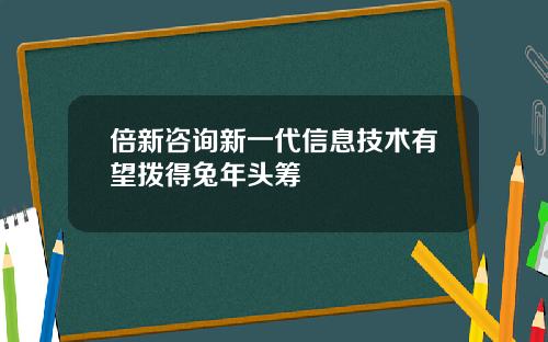 倍新諮詢新一代信息技術有望撥得兔年頭籌