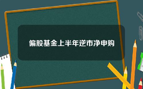 偏股基金上半年逆市淨申購