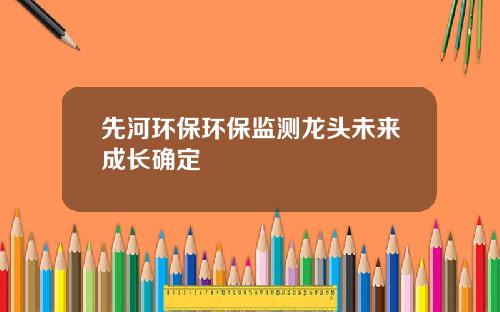 先河环保环保监测龙头未来成长确定