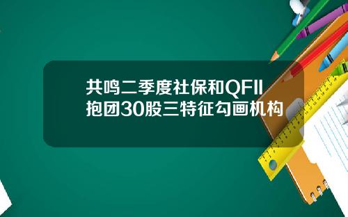 共鸣二季度社保和QFII抱团30股三特征勾画机构