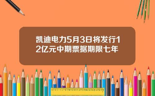 凯迪电力5月3日将发行12亿元中期票据期限七年